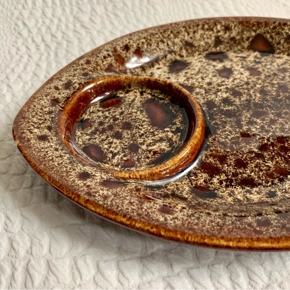 Fosters Pottery Cornwall Honeycomb Drip Glaze Cup/Mug & Saucer Plate Set - Picture 3 of 8